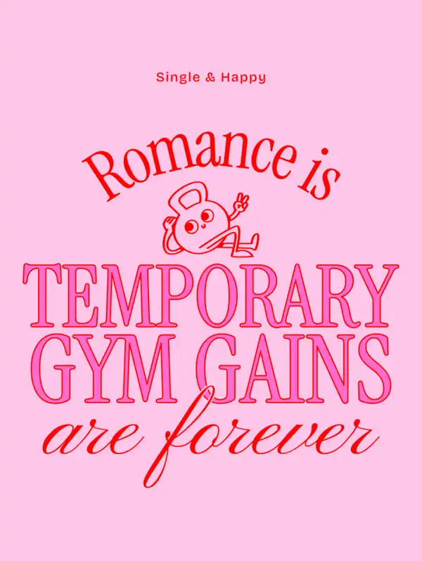 T Shirt Design Maker With A Funny Fitness Quote For Anti Valentine's Day