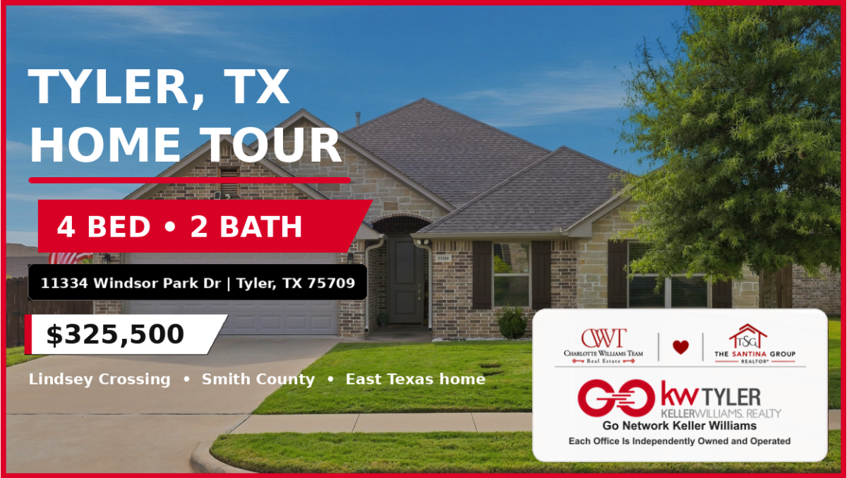 Video thumbnail for 11334 Windsor Park Dr, Tyler