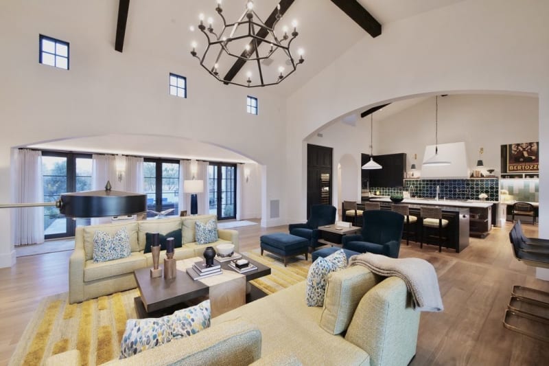 A designed living space, staged and ready to show