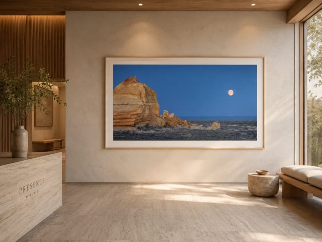 Moonrise, Vanished Sea in a wellness space