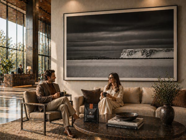 Everest Coffee Company, styled setting