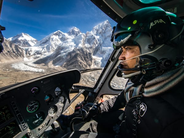In flight, Khumbu region