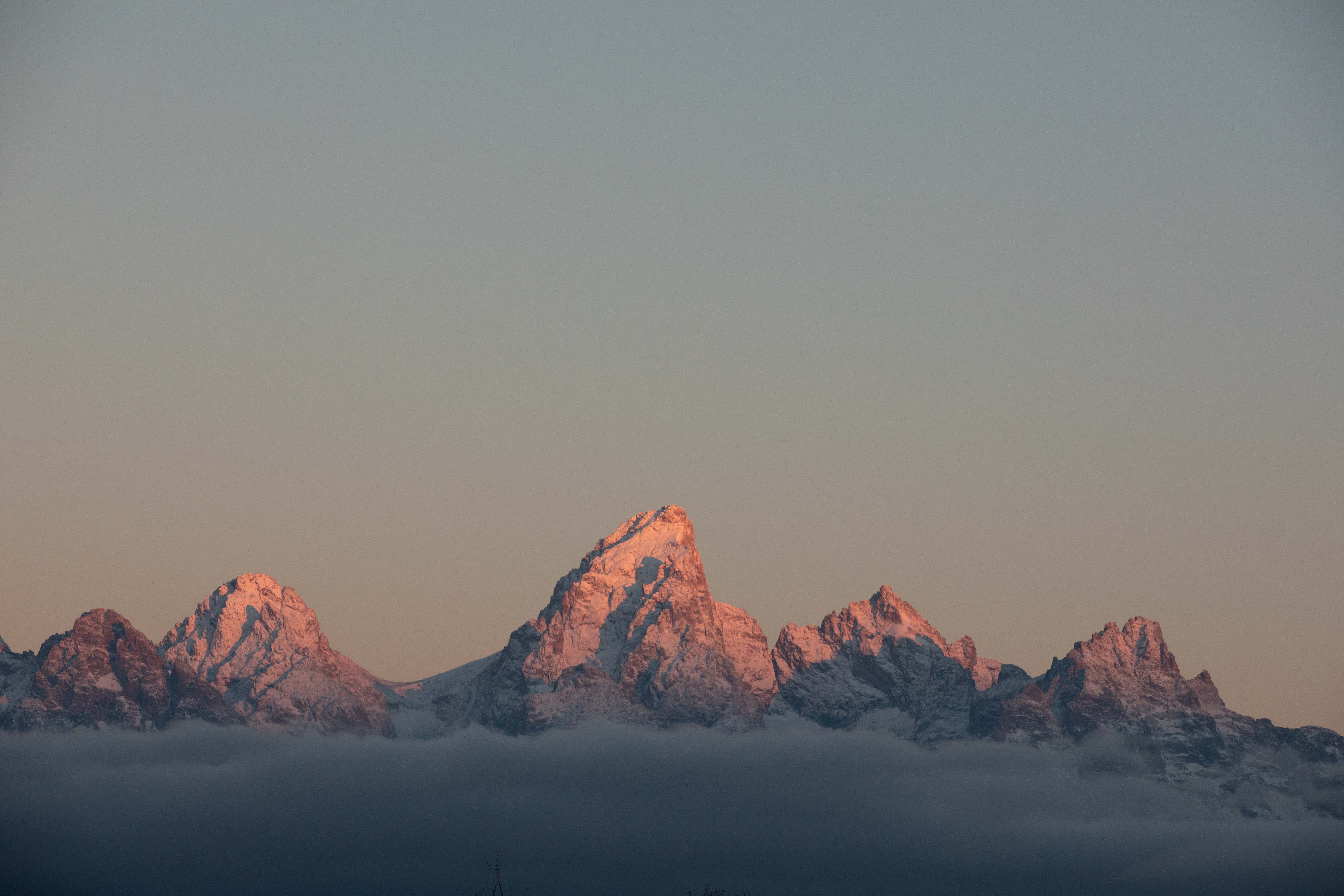 Alpenglow of The Tetons