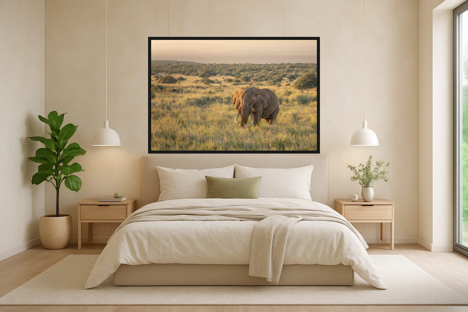 Majestic Golden Savanah in a room