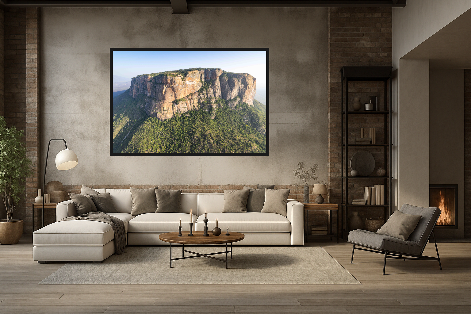 First Snow in Living Room