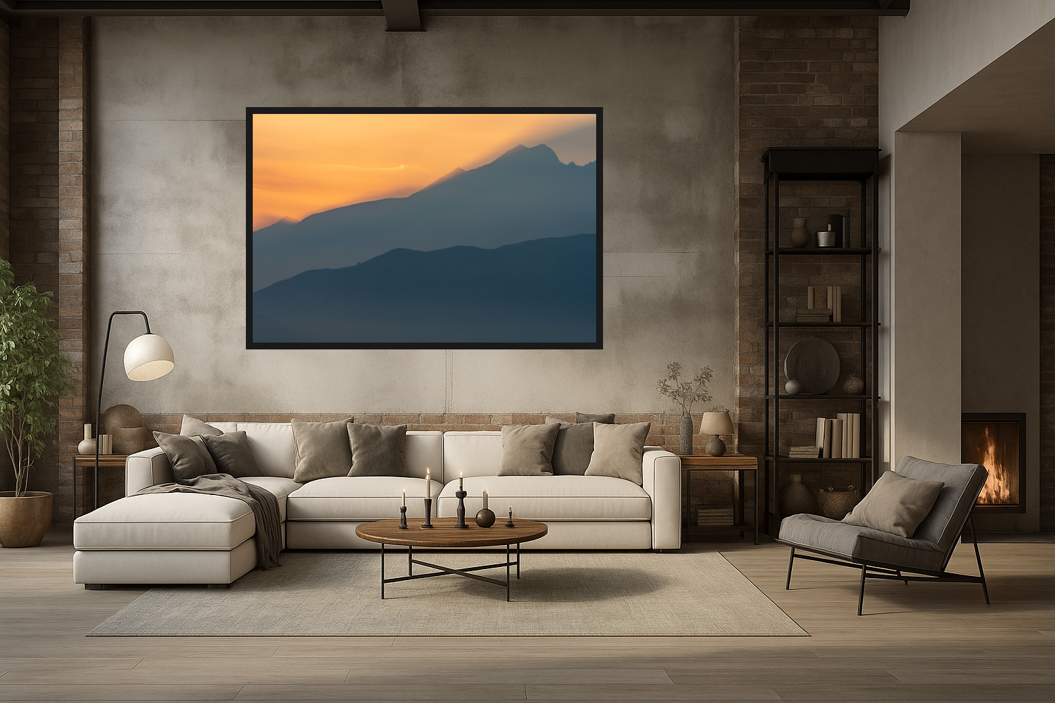 Layers in Amber Haze in Living Room