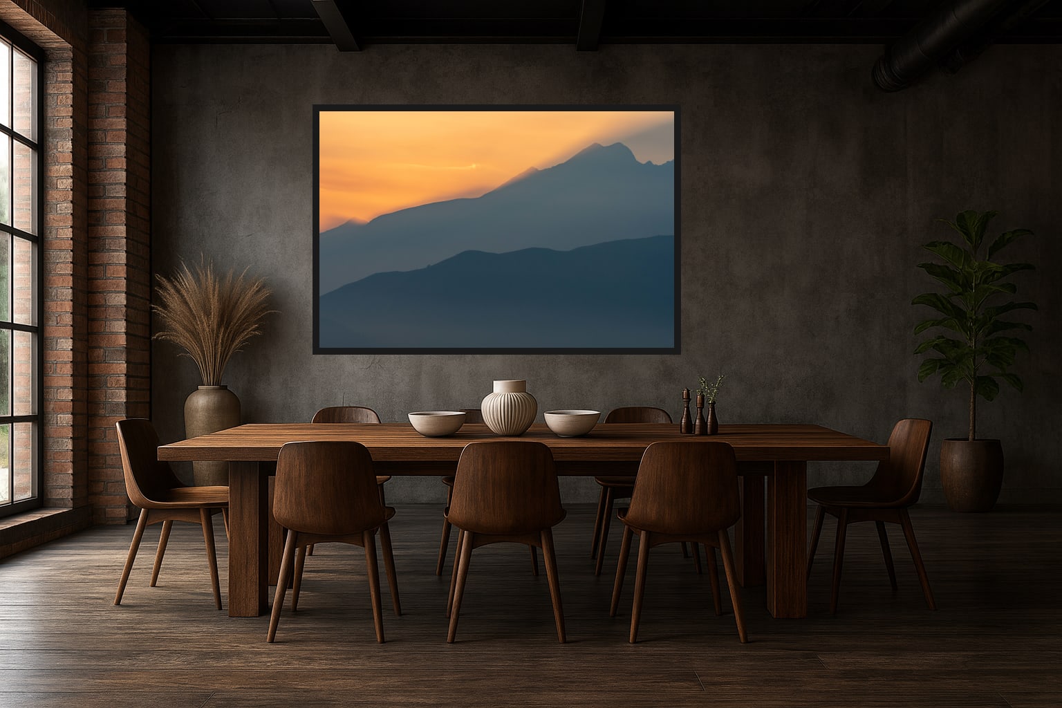 Layers in Amber Haze in a room