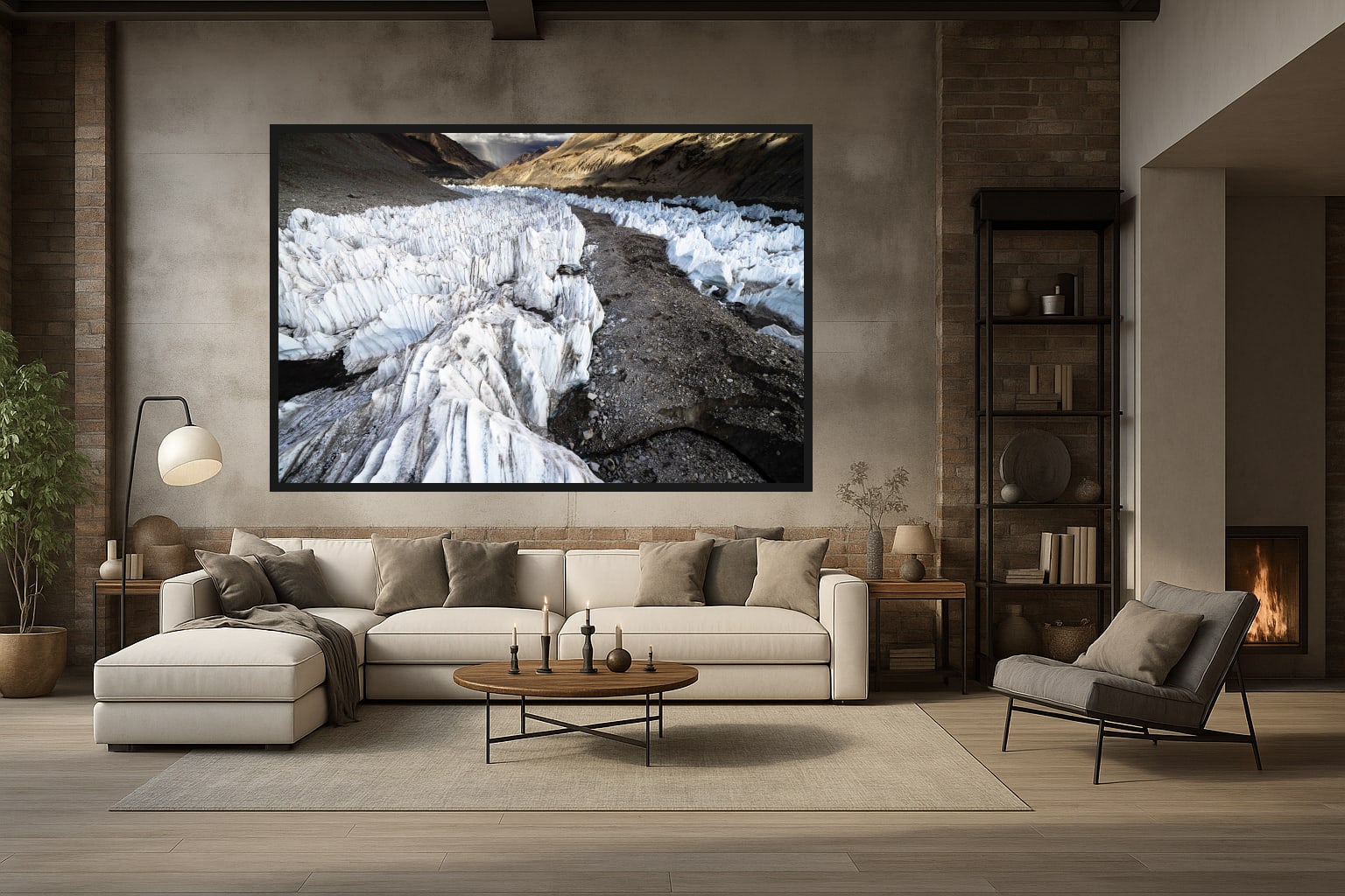 The Glacial Corridor in a room