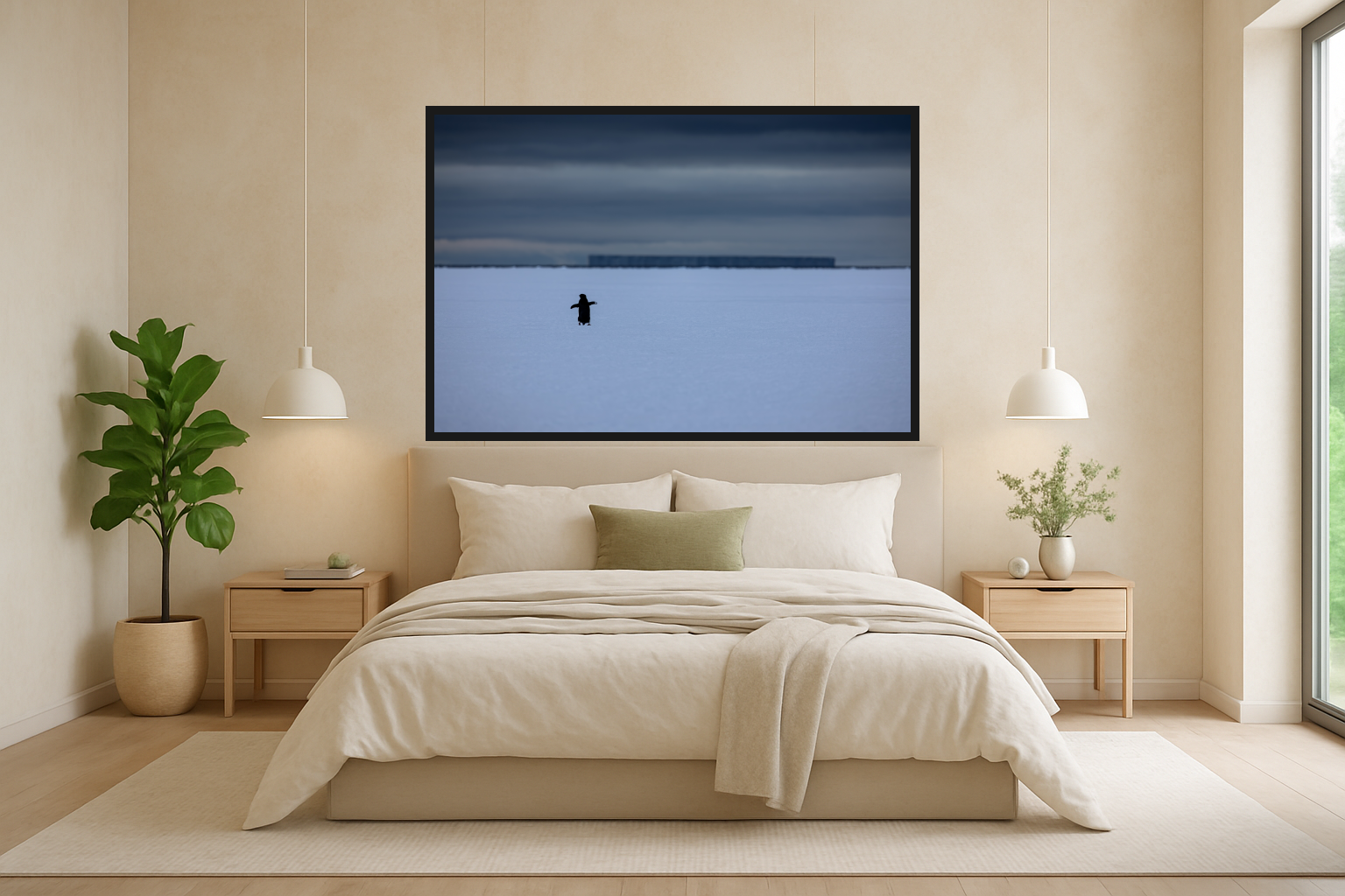 Frozen Footsteps in a room