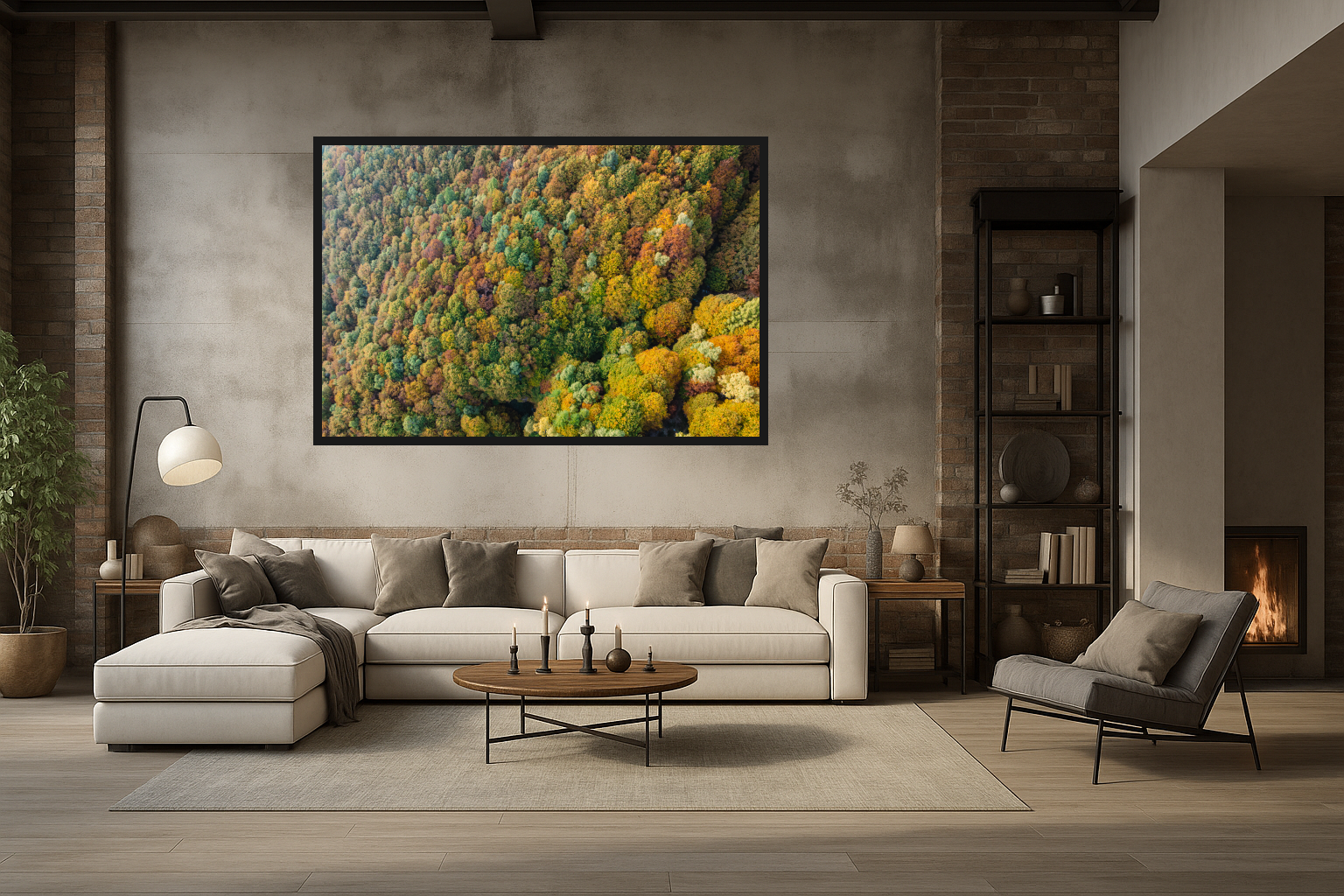 Golden Canopy in Living Room