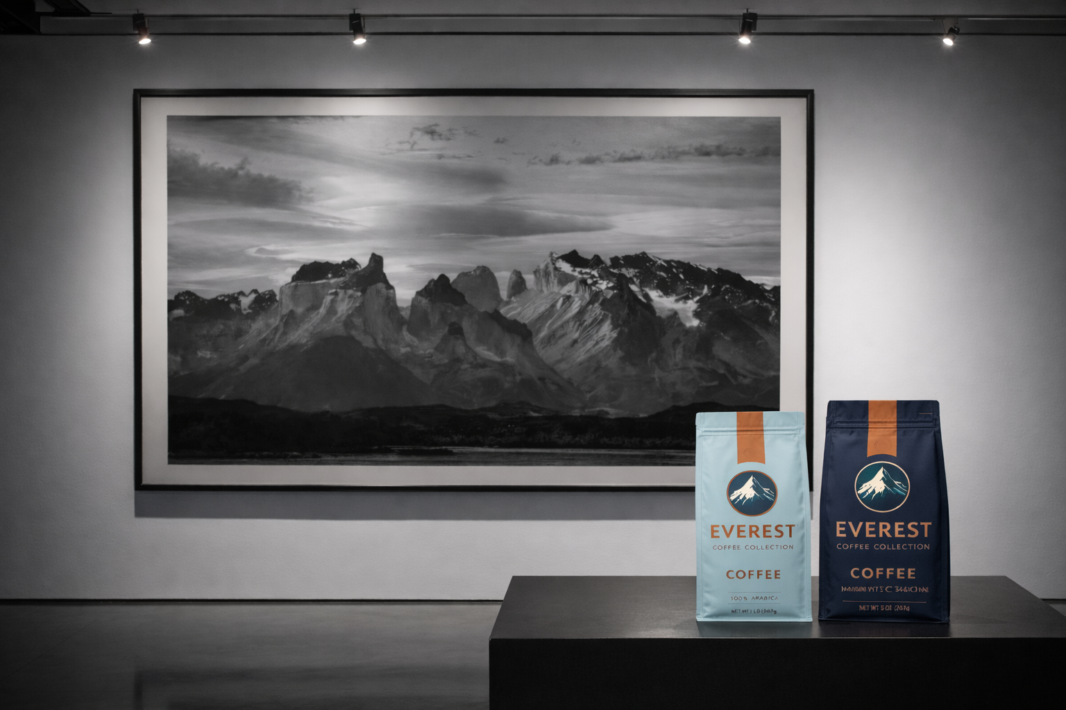 Everest Coffee Collection with gallery art