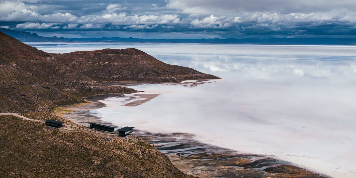 Mountain expedition landscape