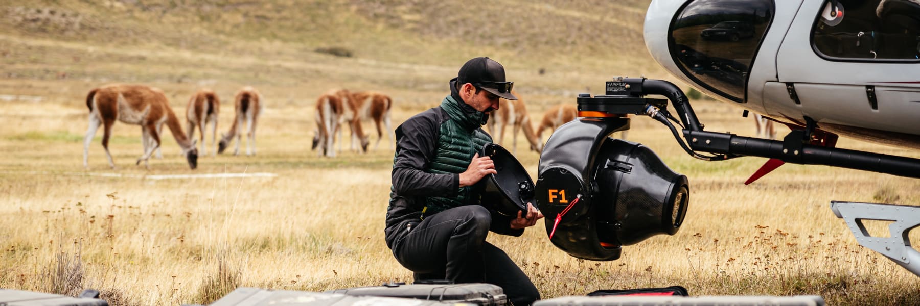 Helicopter over Patagonia