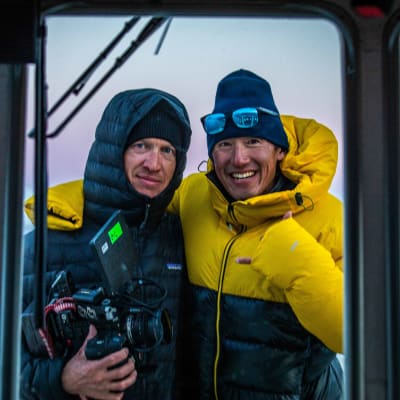 Dirk and Jimmy planning in Greenland
