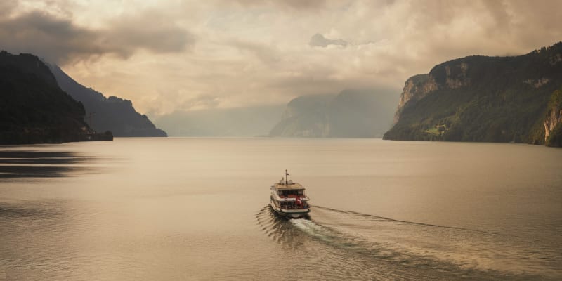 First light mountain panorama