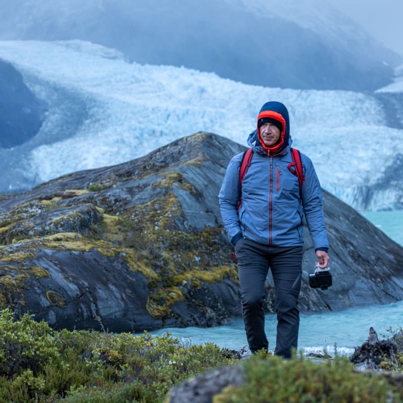 Dirk Collins filming in Patagonia