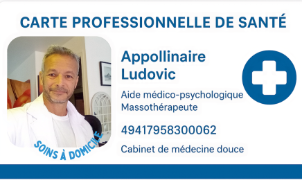 Ludovic Appollinaire - Praticien en soins musculaire - Aide médico-psychologique  : Institut de beauté à Plestan