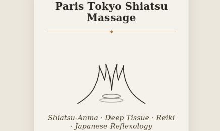 Paris Tokyo Shiatsu Massage : Institut de beauté à Paris