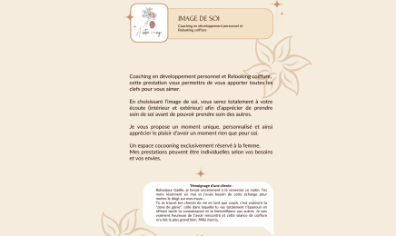 À votre image - Coach en développement personnel technicienne PNL et prestation relooking coiffure : Coiffeur à Le Drennec