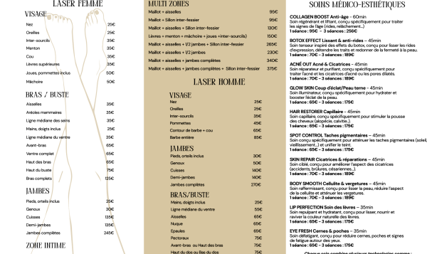 Promesse Clinic - épilation laser définitive - fil de collagène - lifting coréen