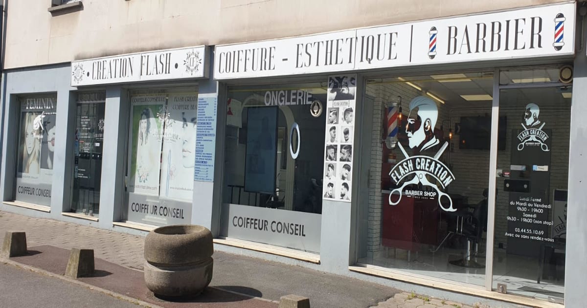 CRÉATION FLASH. SALON DE COIFFURE. VISAGISTE ET CONSEILLER .