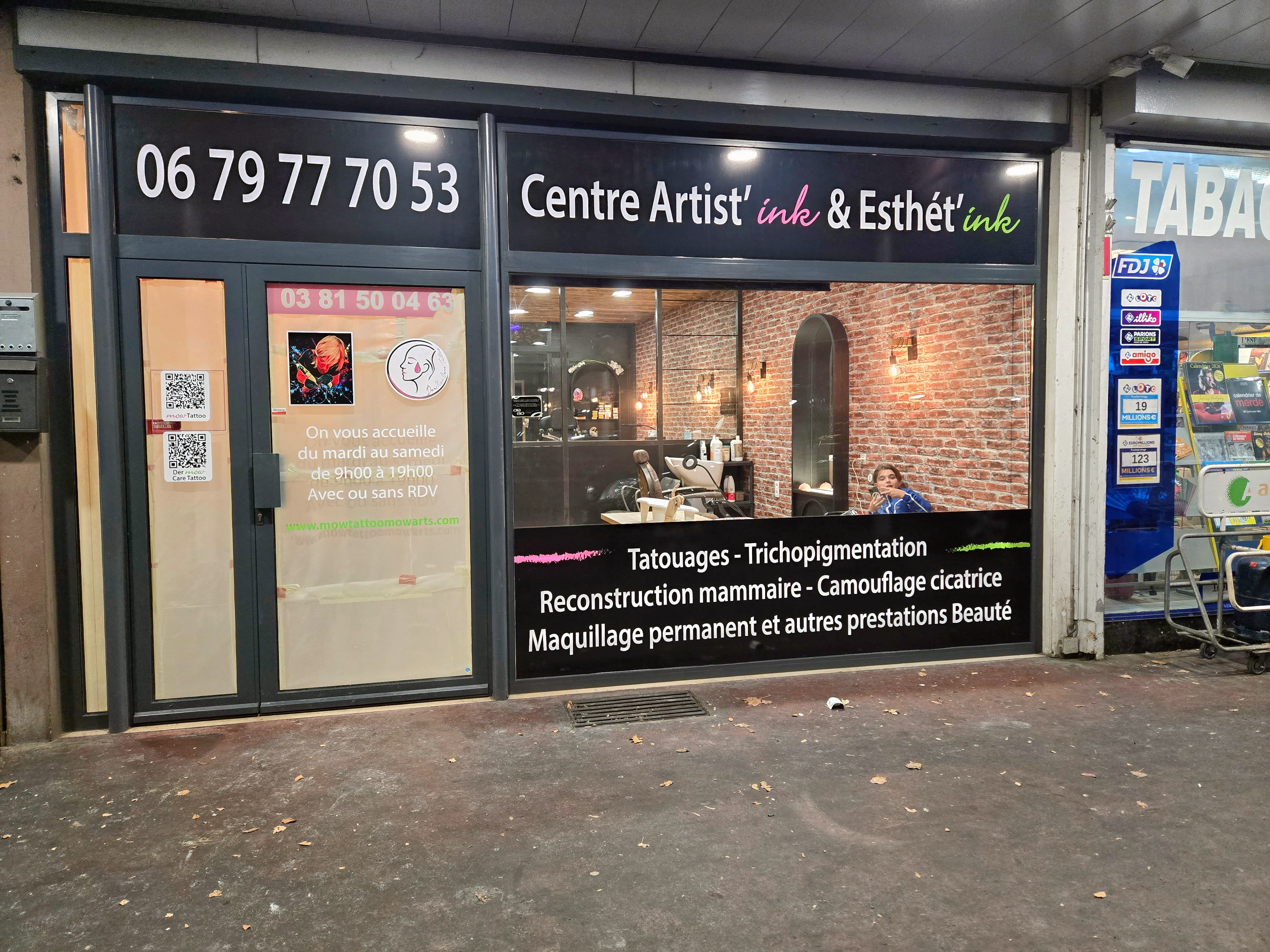 Centre artist’ink et esthét’ink Mow Tattoo & Co. - Onglerie Besançon - OneBooking