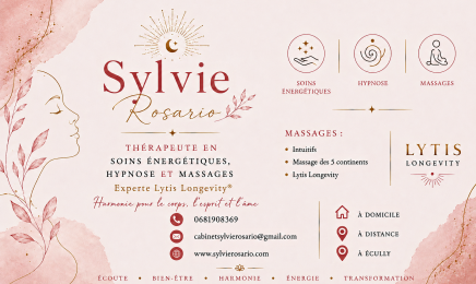 Sylvie Rosario - Energétique, Hypnose & Lytis longévity : Hypnothérapeute à Écully