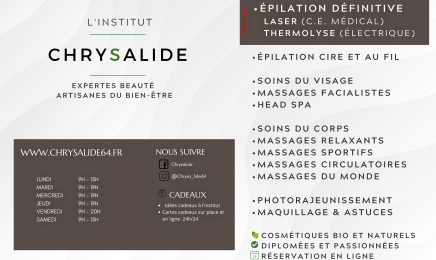 Chrysalide : Institut de beauté à Oloron-Sainte-Marie