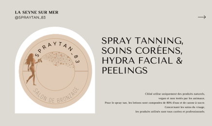 Spray Tan_83 & Soins Coréens-Lifting Coréen| Hydra Facial  : Institut de beauté à La Seyne-sur-Mer