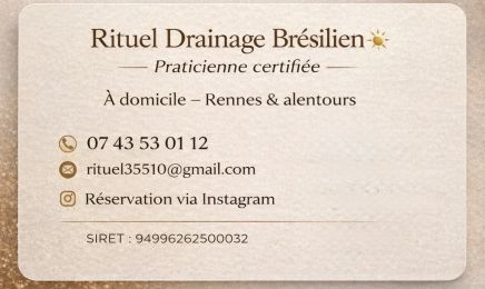 Rituel Drainage Brésilien - À votre Domicile Rennes & Alentours  : Institut de beauté à Rennes