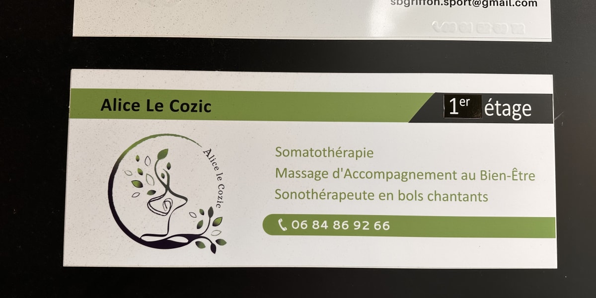 Alice Le Cozic - Somatothérapeute, sonothérapeute bols chantants & Massage d’Accompagnement au bien être - Massage Saint-Brieuc - Photo de couverture - OneBooking