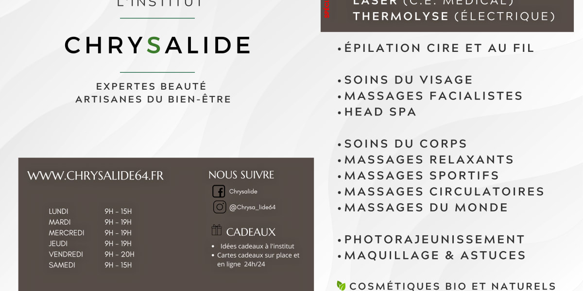 Chrysalide - Institut de beauté Oloron-Sainte-Marie - Photo de couverture - OneBooking