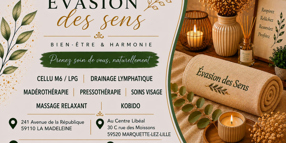 EVASION DES SENS - Massage La Madeleine - Photo de couverture - OneBooking