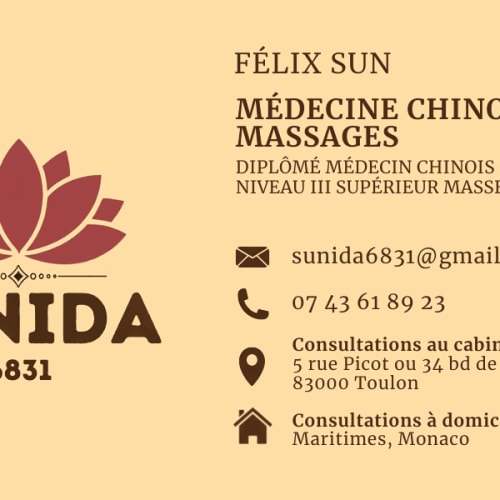 SUNIDA 6831 - Médecine Traditionnelle Chinoise - Institut de beauté Toulon - SUNIDA 6831 - Médecine Traditionnelle Chinoise - Photo Galerie - OneBooking