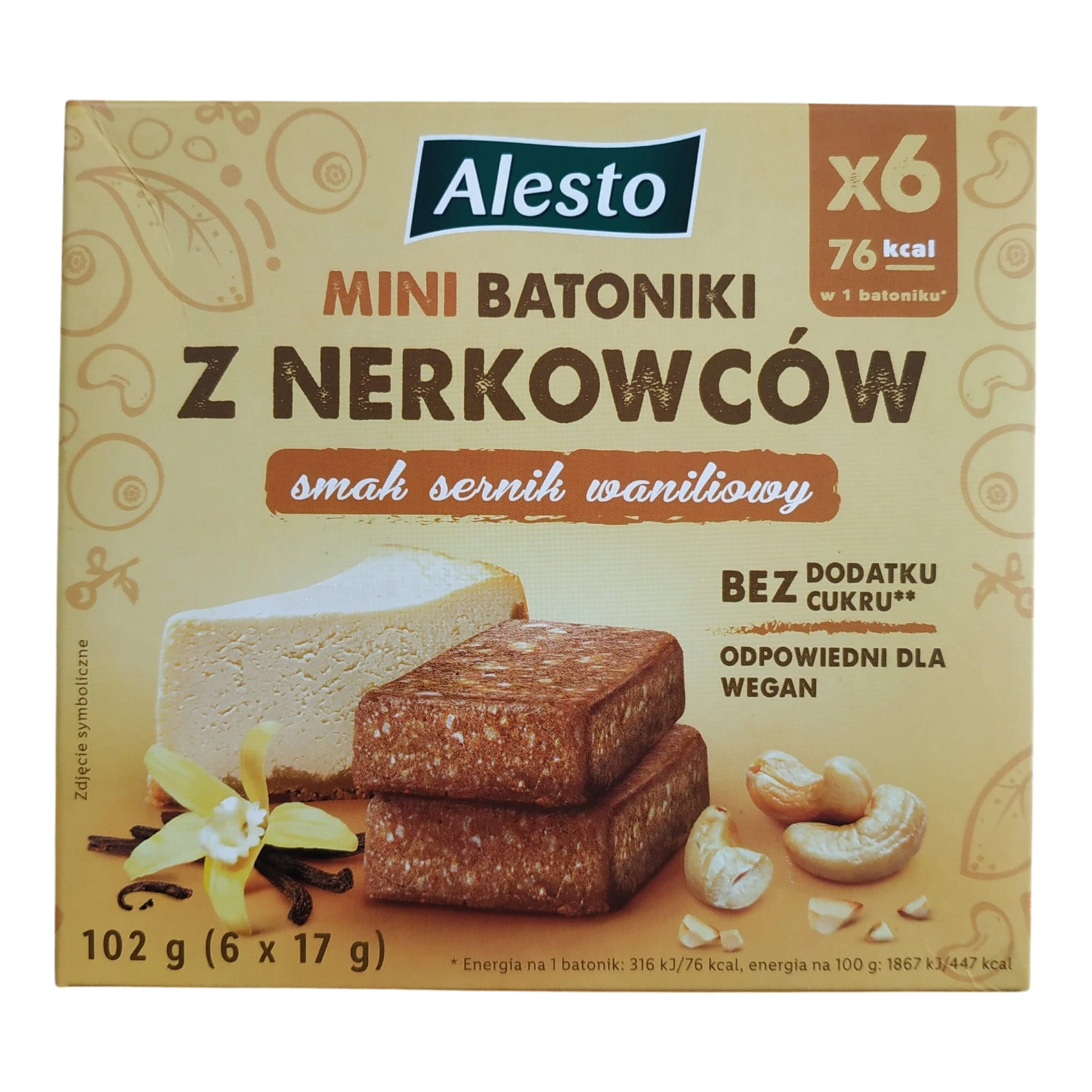 Mini batoniki nerkowcowe waniliowe