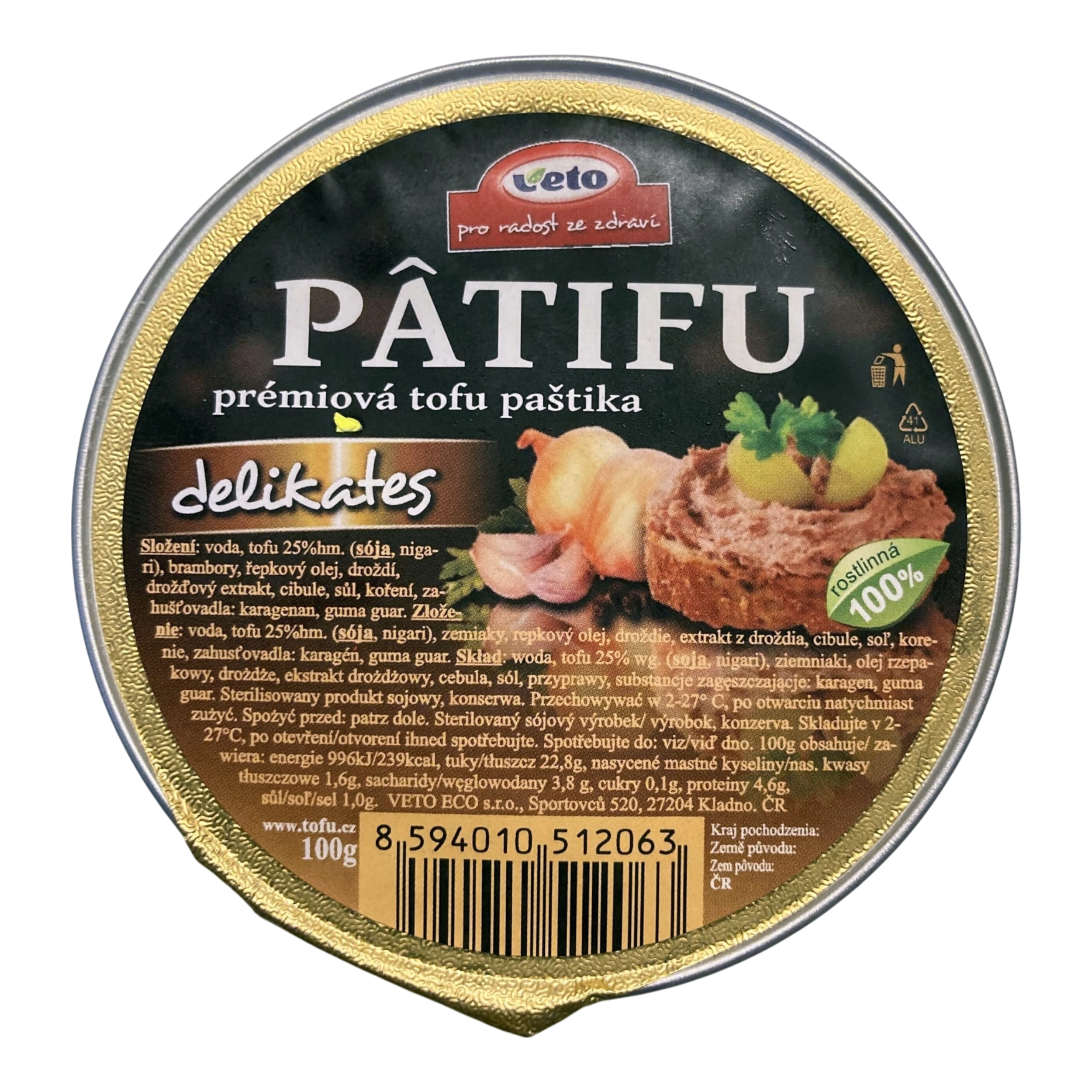 Pasztet z tofu delikatesowy