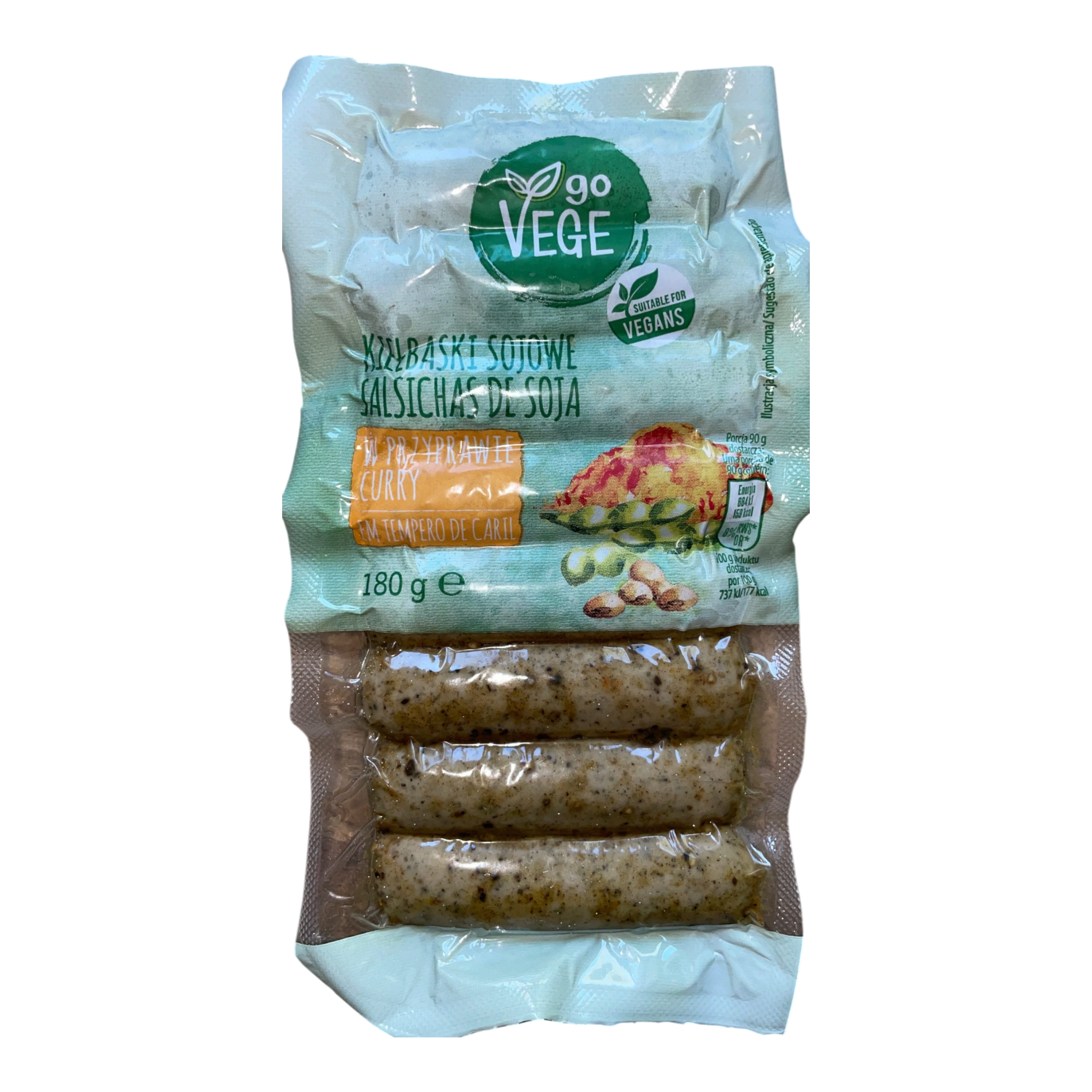 Kiełbaski sojowe o smaku curry