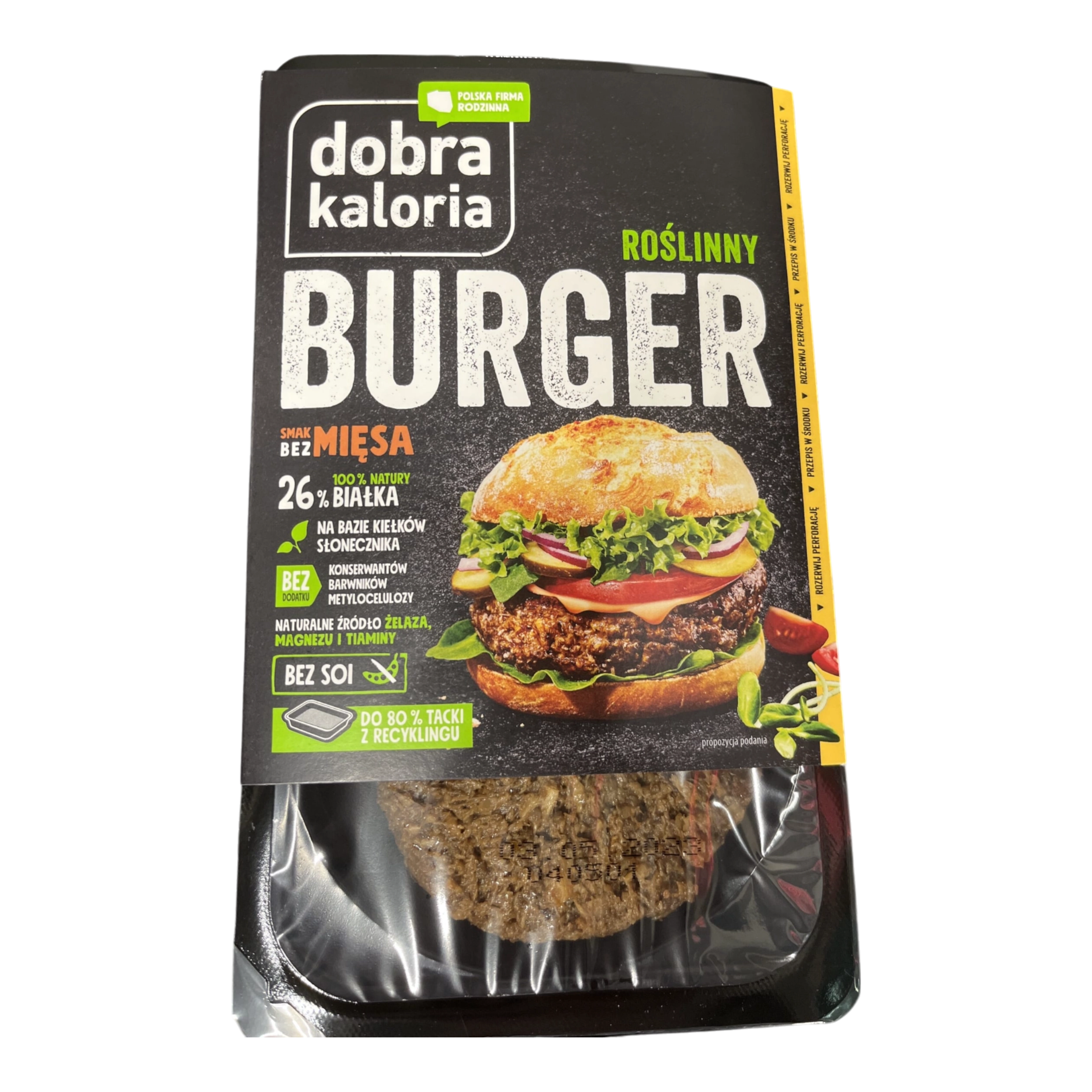 Burger roślinny z kiełków słonecznika