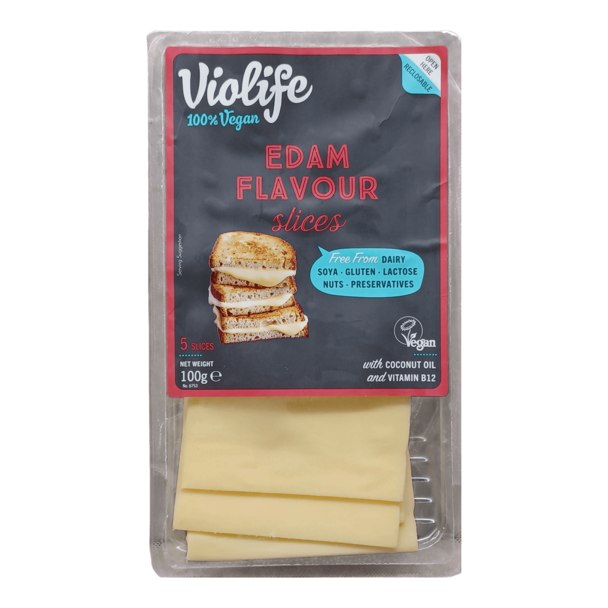 Roślinne plastry o smaku sera Edam