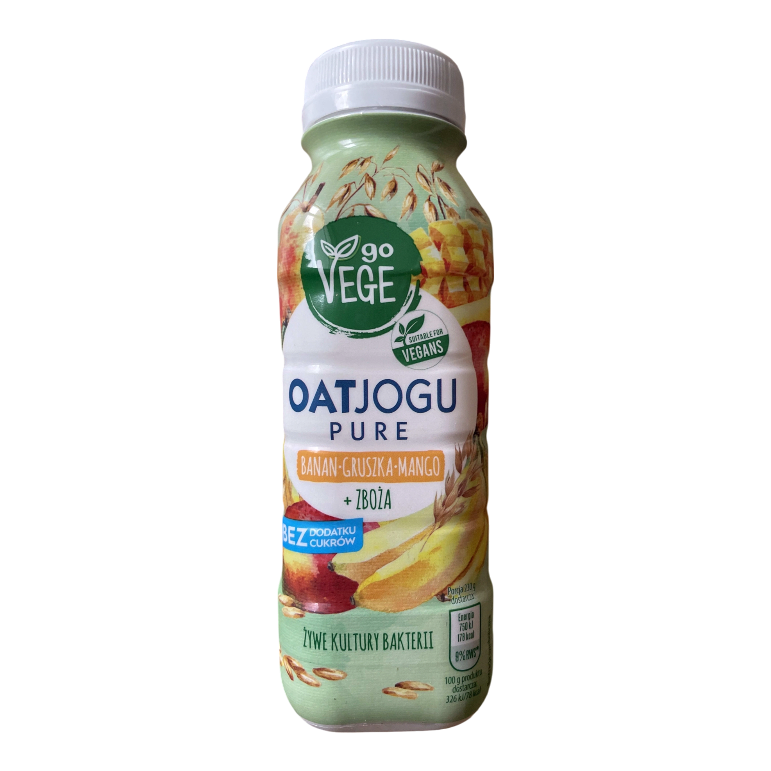 Jogurt owsiany banan-gruszka-mango ze zbożami