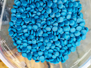 Granulat HDPE niebieski