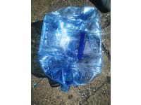 Blue PET waste 