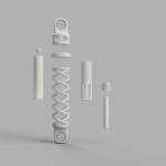 3D-printed shock absorber