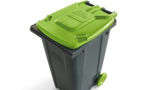 Engel producing miniature waste containers made of recycled material
