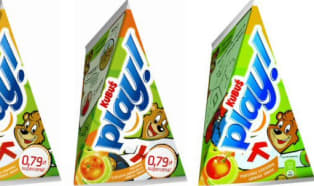 Opakowania jako kartonowe piramidki