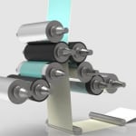 Coating unit for simultaneous