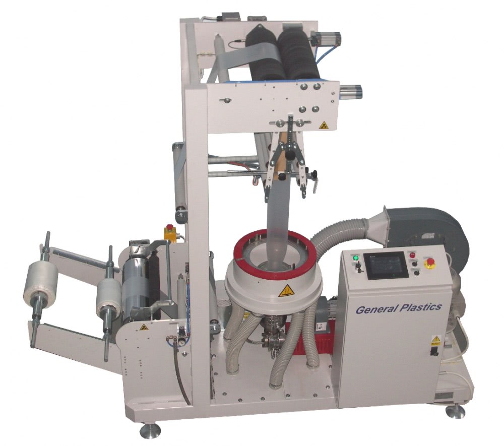 Wytłaczarka do wąskich rękawków LDPE i HDPE (np. Laboratoryjna, do