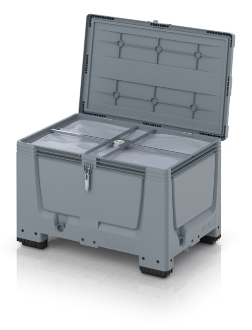 Auer łączy solidny pojemnik wielokrotnego użytku z wymiennymi workami wewnętrznymi. Zdjęcie: Auer Packaging