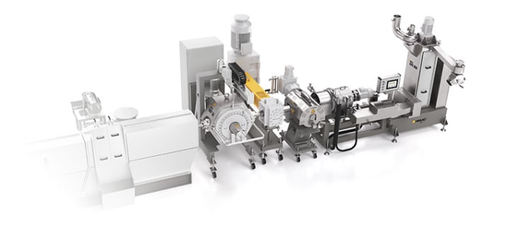 Linia recyklingowa MAAG do zaawansowanego recyklingu polimerów