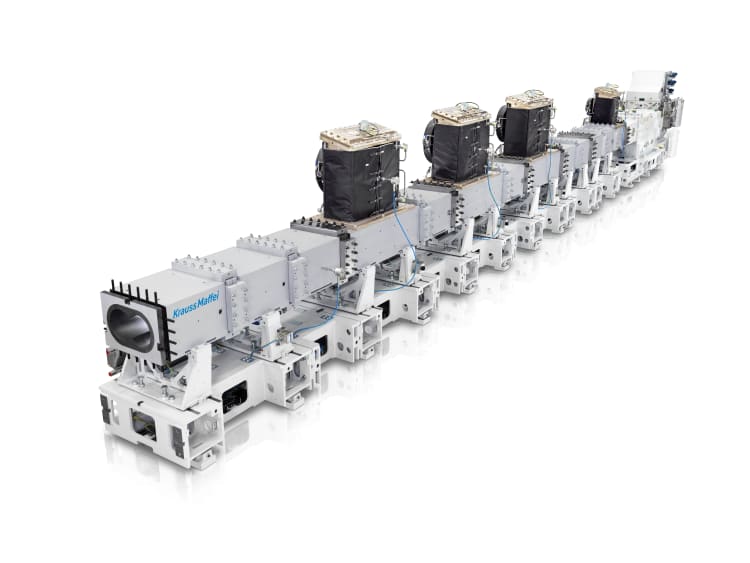 More output, less energy: With a Da/Di of 1.65 and high torque density, the new ZE-PC series from KraussMaffei Extrusion offers lower melt temperatures, higher throughputs, and better product quality while consuming less energy.